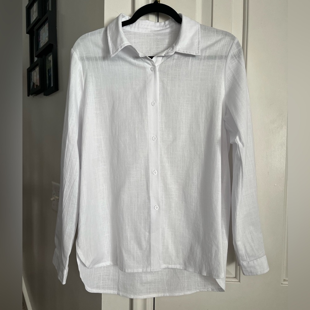 Cotton/flax Button Up Shirt - size small